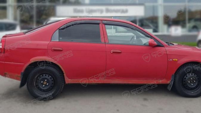 Дефлекторы окон (ветровики) Kia Shuma I Sd 1996-2001 (Киа Шума) Кобра Тюнинг